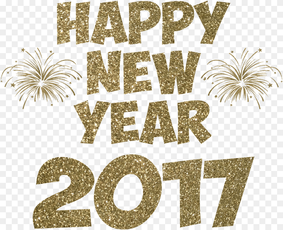 Happy New Year Pic Golden Happy New Year, Cross, Symbol, Text, Advertisement Free Transparent Png