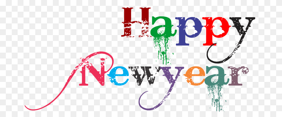 Happy New Year Picture, Text Free Png Download