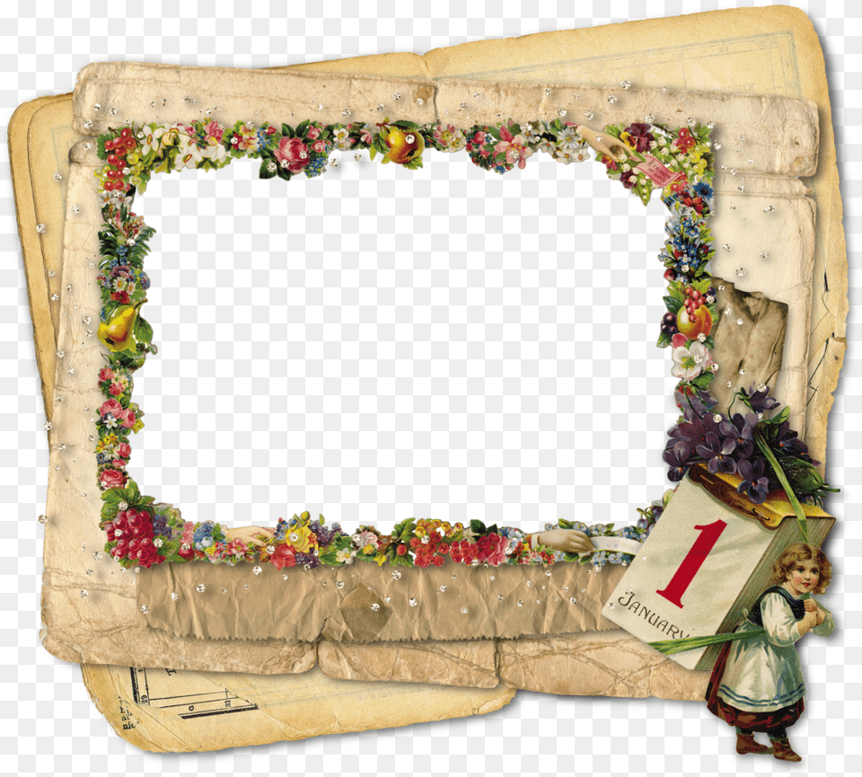 Happy New Year Picture Frame, Plant, Flower, Flower Arrangement, Person Png Image
