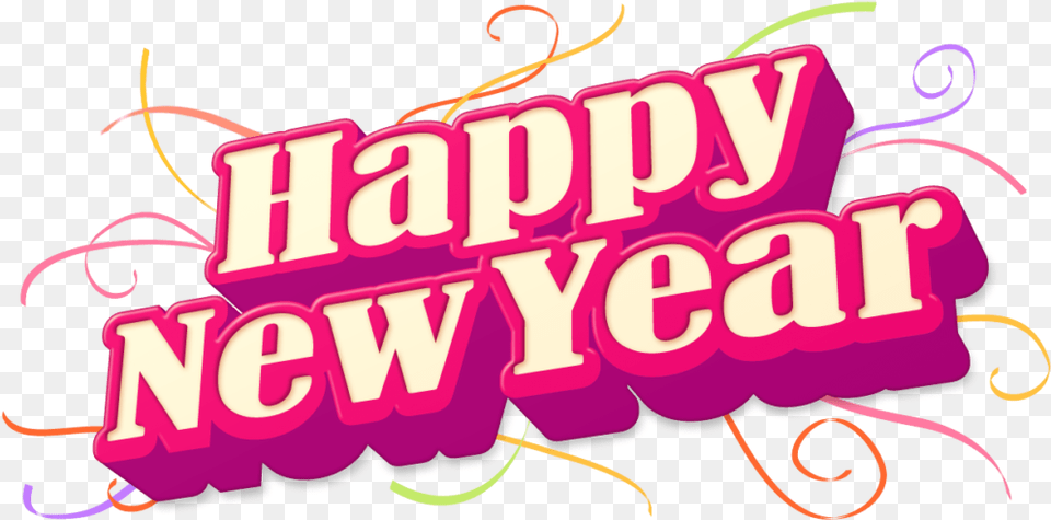 Happy New Year Picture Happy New Year Text, Dynamite, Weapon, Purple, Light Free Png Download