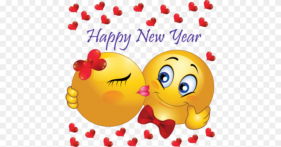 Happy New Year Smiley Clipart Emoticon Smiley Clip Art, Flower, Petal, Plant, Balloon Free Png Download