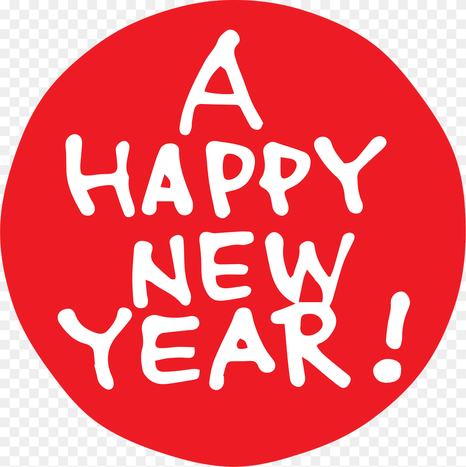 Happy New Year Stamp Clipart, Text Png Image