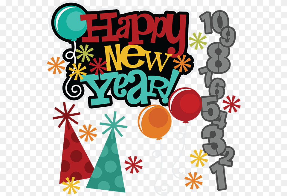 Happy New Year Svg Free Svgs Years Eve New Years Eve Clipart, Dynamite, Weapon, Balloon Png Image