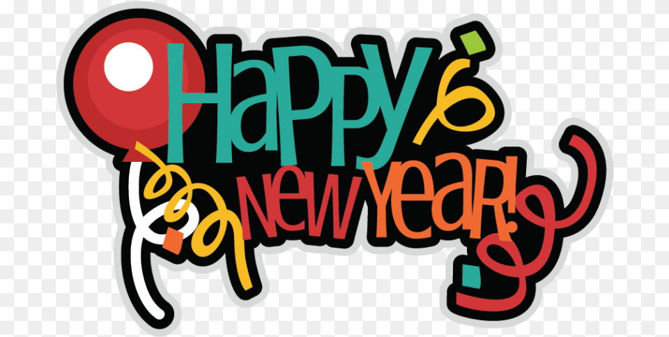 Happy New Year Svg Scrapbook Title Happy New Year Stickers, Light, Dynamite, Weapon, Text Free Transparent Png