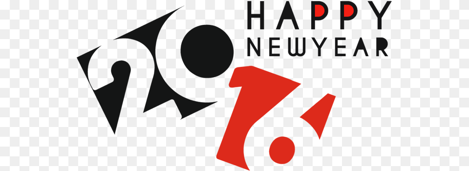 Happy New Year Text Design, Logo, Art, Graphics, Symbol Free Transparent Png