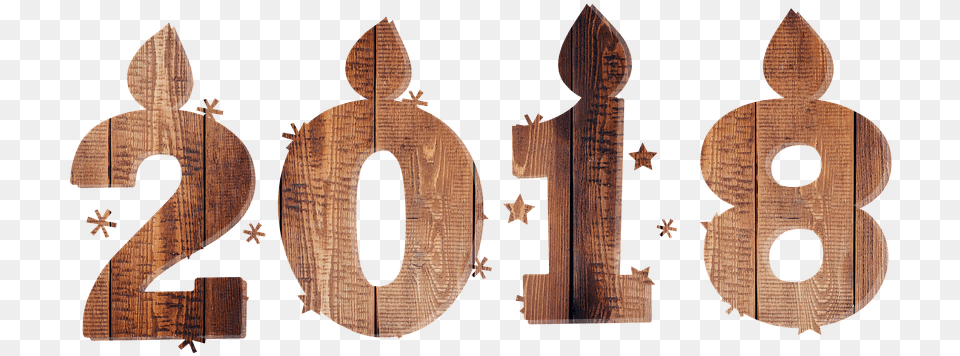 Happy New Year Transparent Happy New Year 2018 Art, Wood, Number, Symbol, Text Free Png