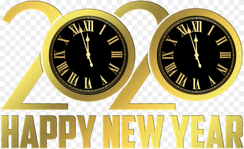 Happy New Year Wishes 2020, Analog Clock, Clock, Wristwatch Free Png Download