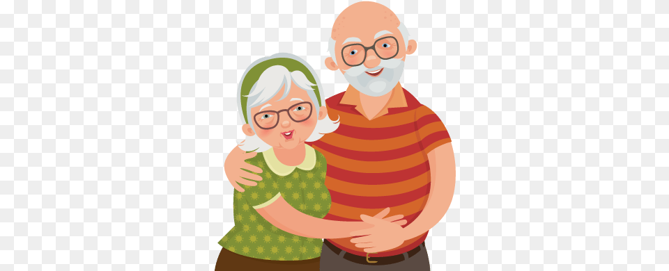 Happy Old Couple Cartoon, Head, Portrait, Photography, Face Free Transparent Png