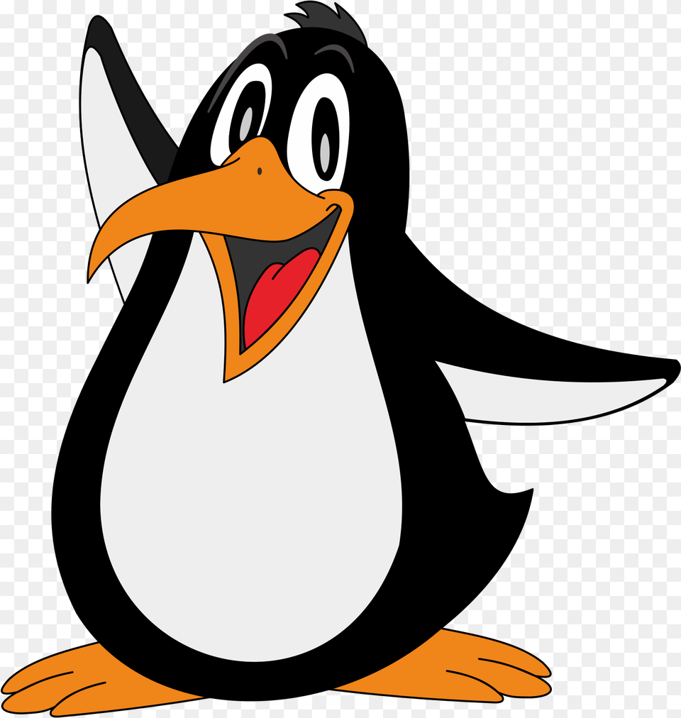 Happy Penguin Cartoon, Animal, Beak, Bird Png