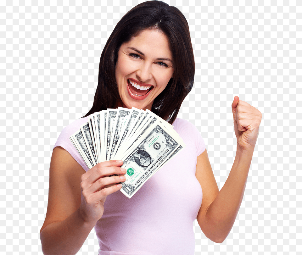 Happy People With Money, Adult, Person, Woman, Female Free Transparent Png