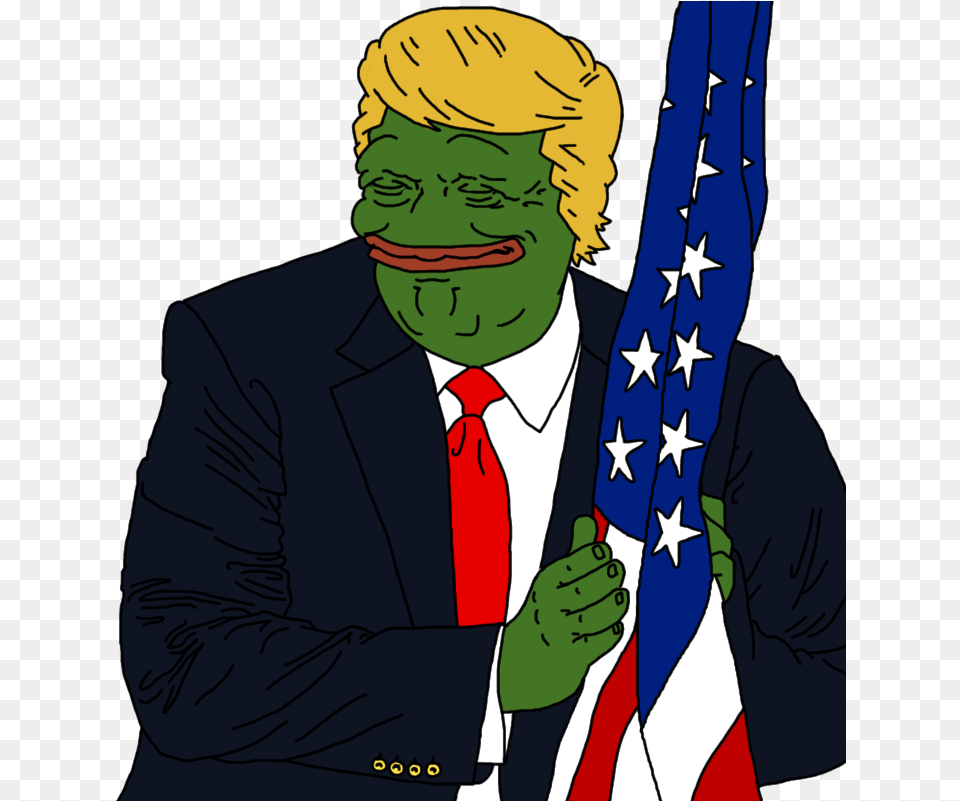 Happy Pepe Pepe Donald Trump Flag, Accessories, Formal Wear, Tie, Adult Png