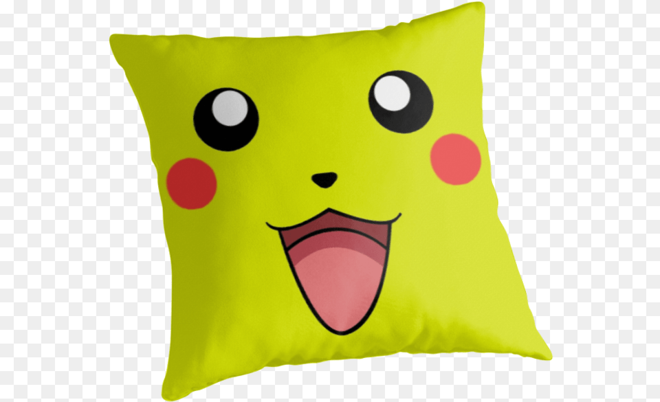 Happy Pikachu Face Smiley, Cushion, Home Decor, Pillow Png Image