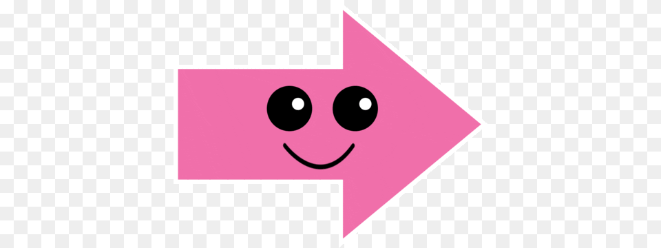 Happy Pink Arrow Instagram Stories Sticker Via Giphy Cute Arrow Gif, Triangle, Disk Free Png Download