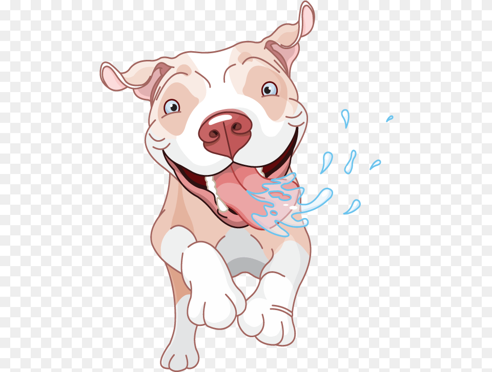 Happy Pit Bull Cartoon, Animal, Canine, Mammal, Snout Free Transparent Png