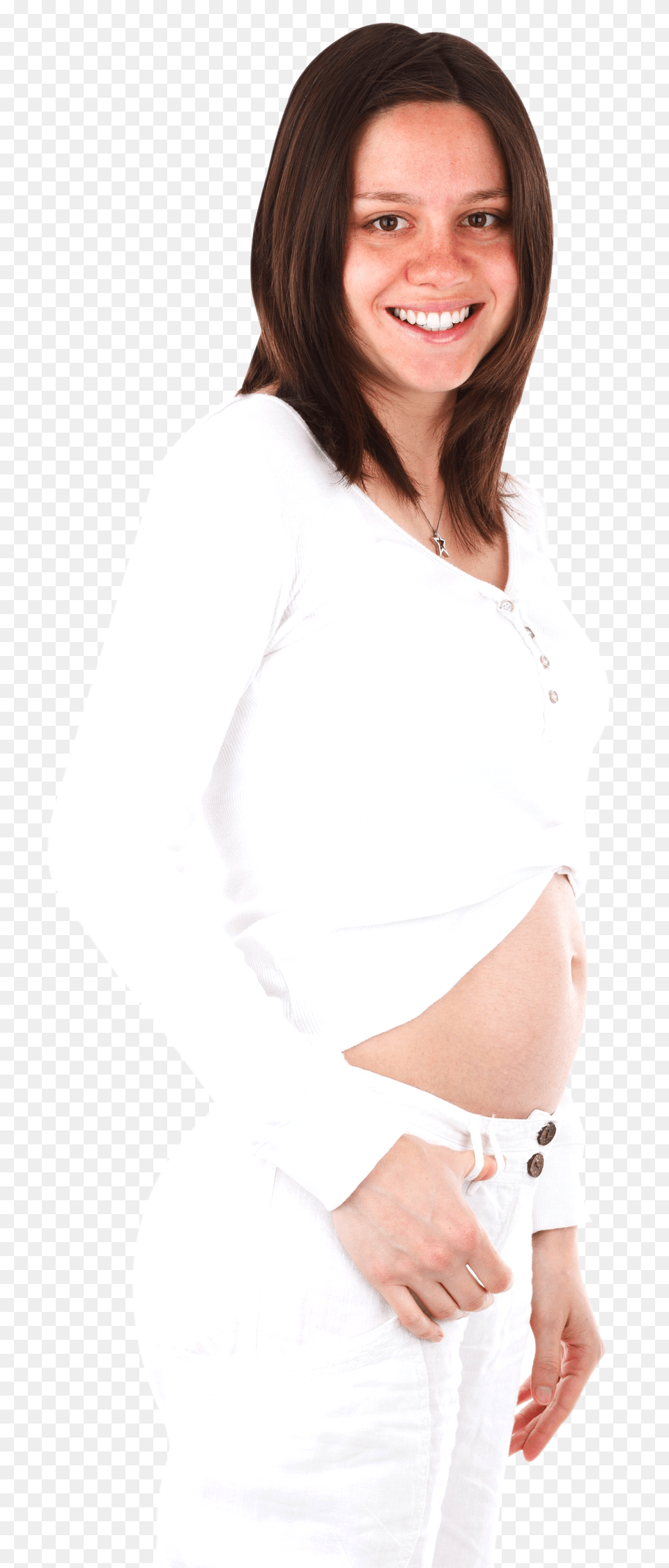 Happy Pregnant Woman Image, Adult, Stomach, Sleeve, Person Free Png Download