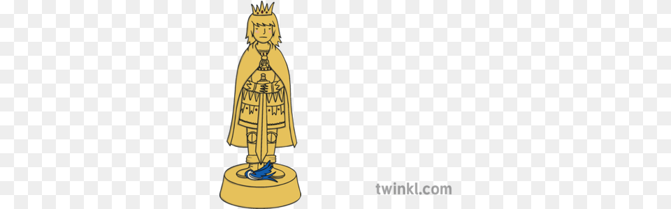 Happy Prince Story Statue Gold Ks1 Cartoon Prince Statue Of Gold, Clothing, Coat, Fashion, Person Free Png