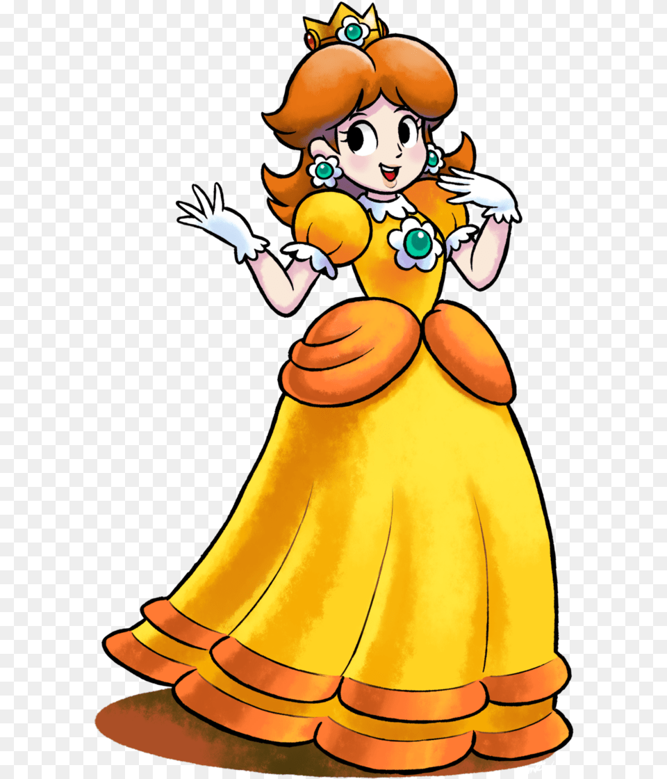 Happy Princess Daisy Mario And Luigi, Cartoon, Baby, Person, Face Free Transparent Png