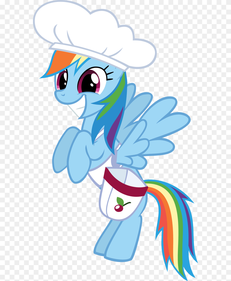 Happy Rainbow Dash In Chef S Hat By Crusierpl D4ncoz0 My Little Pony Chef, Book, Comics, Publication, Baby Free Transparent Png