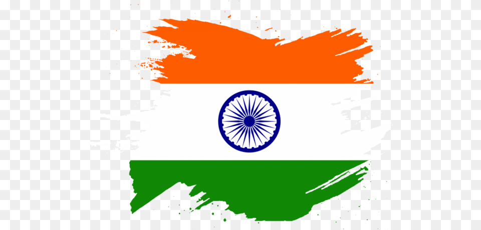 Happy Republic Day Of India Brush Splatter Splashes Illustration, Machine, Wheel, Flag, India Flag Free Png