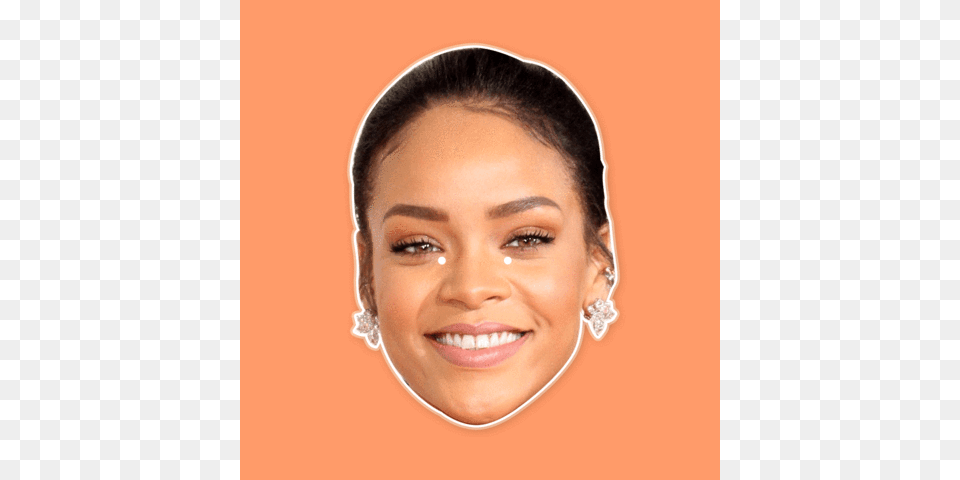 Happy Rihanna Mask Rihanna Face, Accessories, Smile, Person, Jewelry Free Png