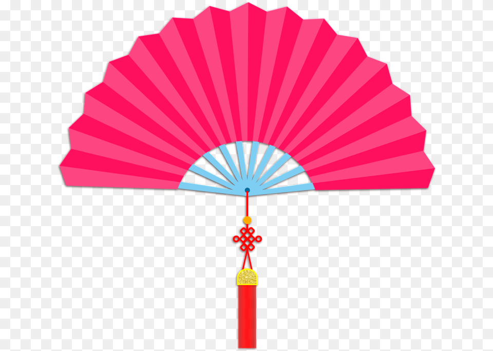 Happy Romantic Red Fan Element Hand Fan, Canopy, Umbrella Free Png