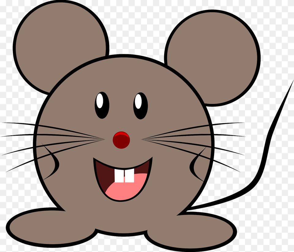 Happy Round Mouse Clipart, Animal, Mammal, Rodent, Ammunition Png Image