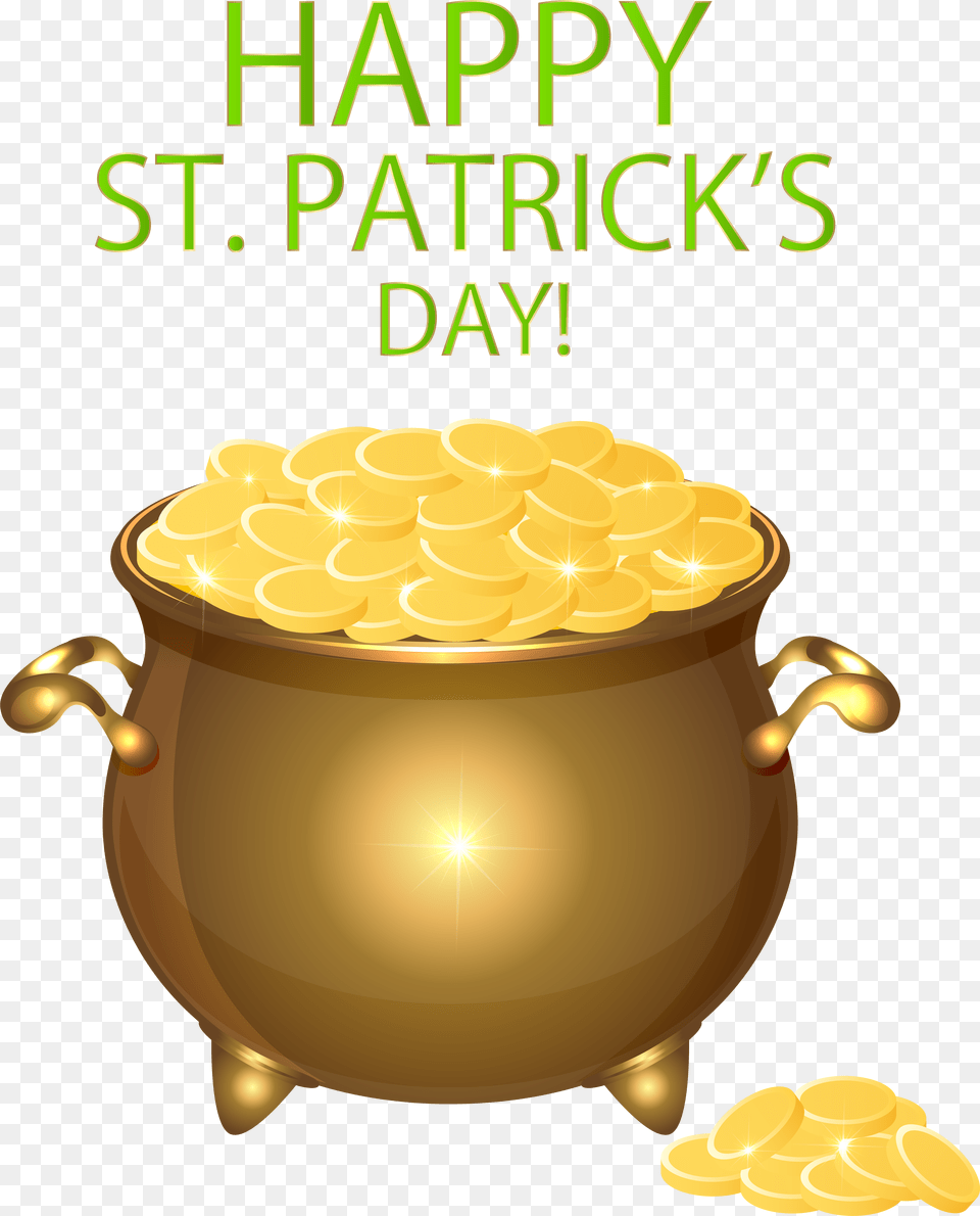 Happy Saint Patrick S Day Pot Of Gold Transparent Png Image