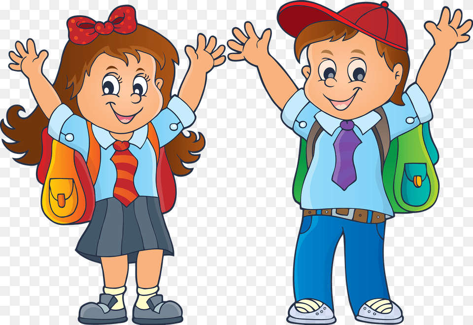 Happy School Kids Clipart, Accessories, Person, Formal Wear, Baby Png