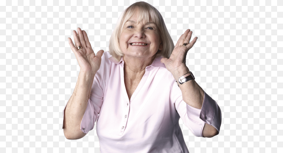 Happy Senior Woman Woman, Finger, Adult, Body Part, Female Free Png Download