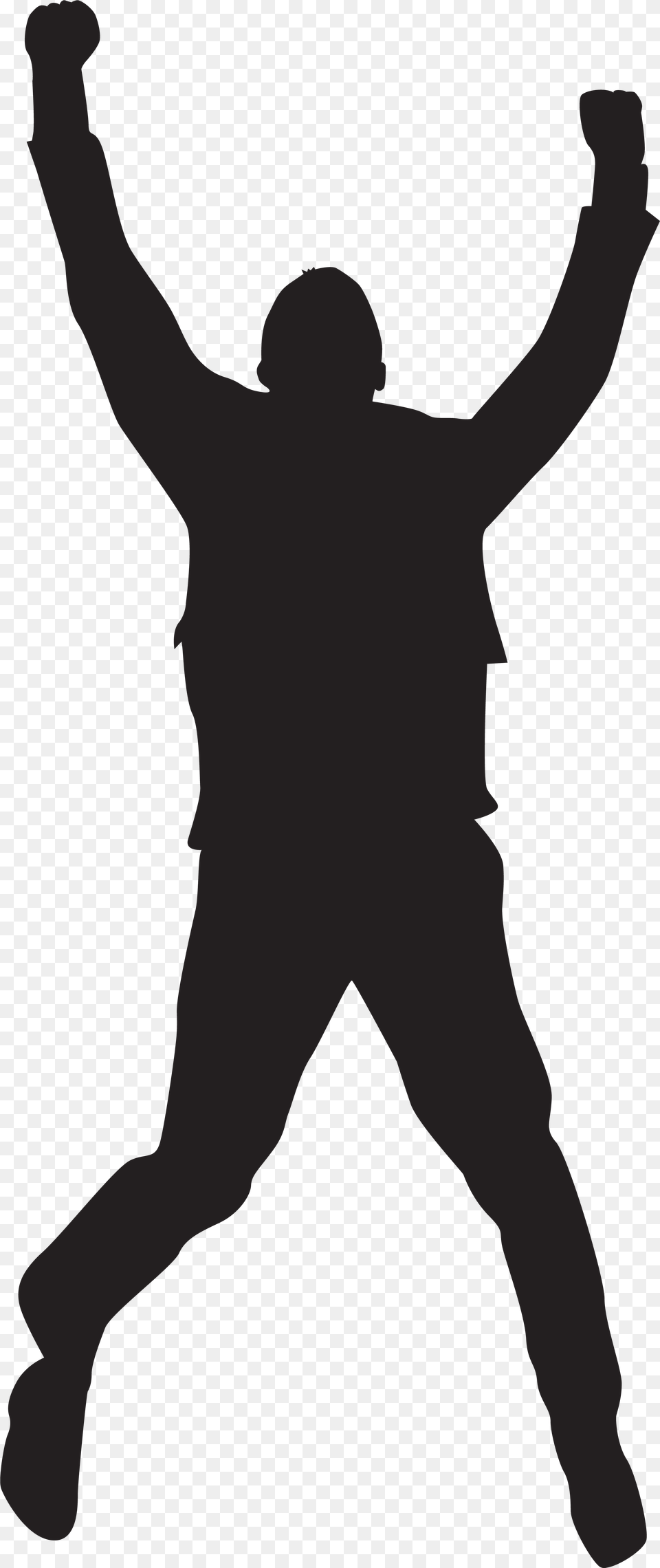 Happy Silhouette Silhouette Of A Person Jumping, Head, Face, Body Part, Hand Free Png Download