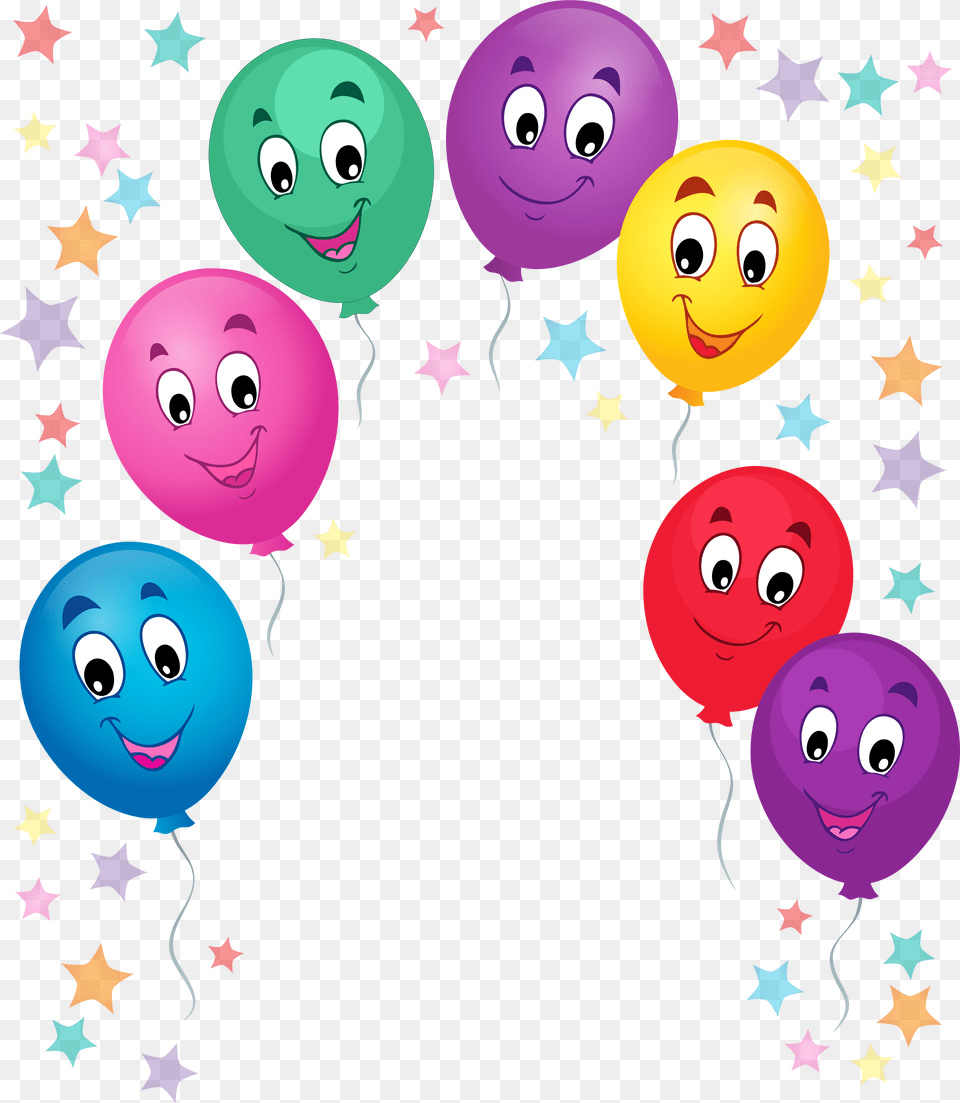 Happy Smiley Balloons Transparent, Purple, Balloon, Face, Head Png Image