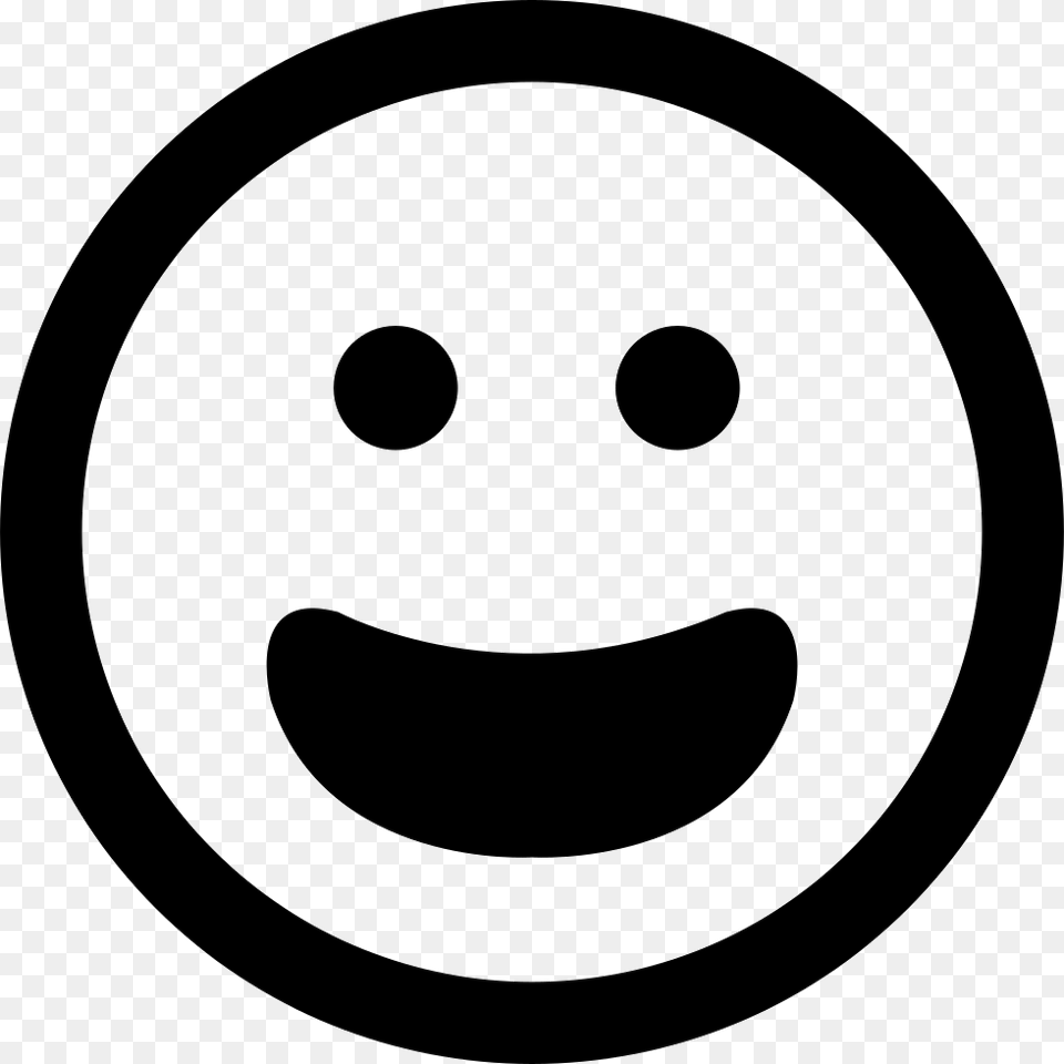 Happy Smiling Emoticon Face With Open Mouth Charing Cross Tube Station, Stencil Png