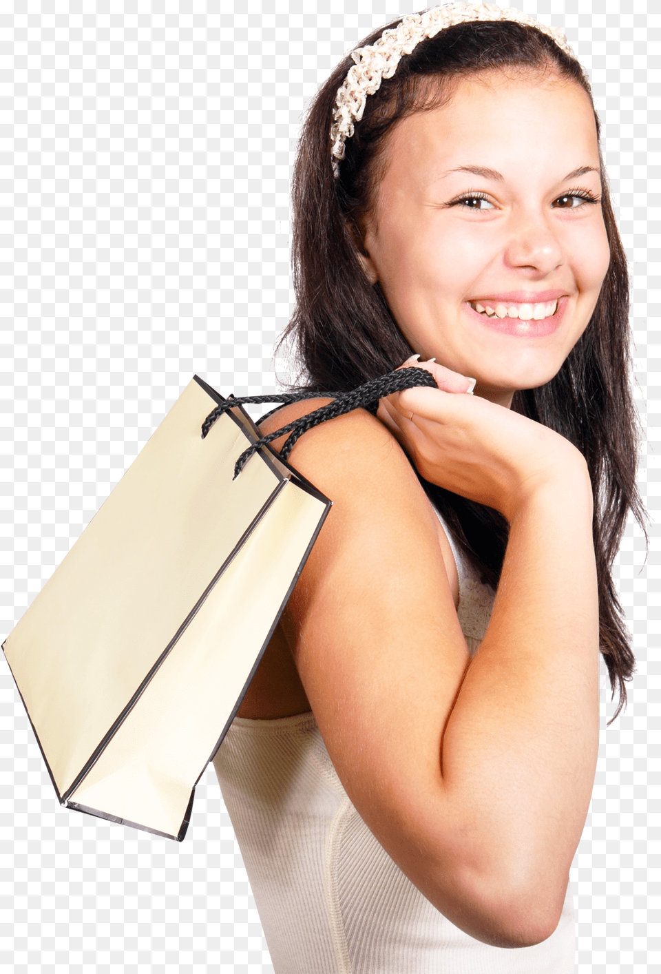 Happy Smiling Woman Hold Shopping Bag Woman With Shopping Bag, Accessories, Wedding, Person, Female Png Image