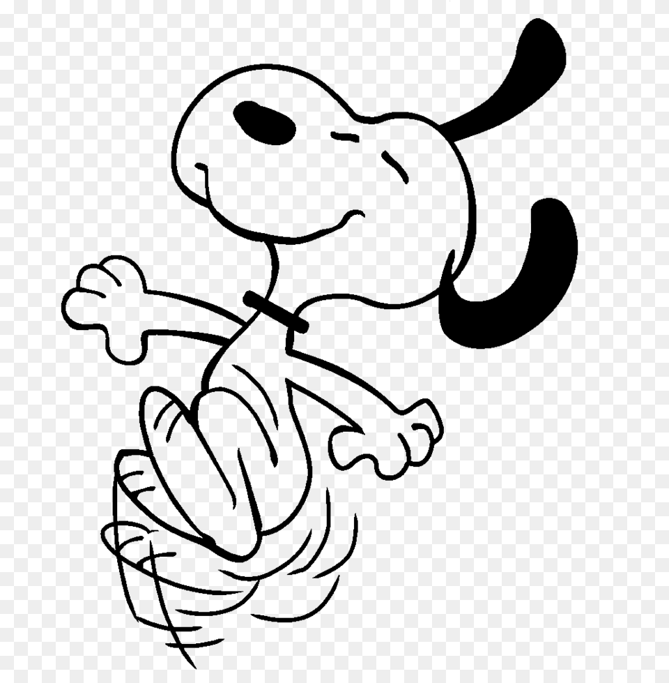 Happy Snoopy, Gray Png Image