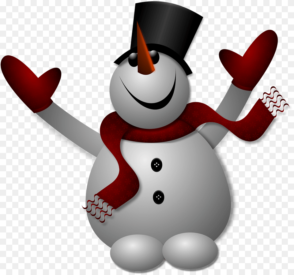 Happy Snowman 1 Clipart, Nature, Outdoors, Winter, Snow Free Transparent Png
