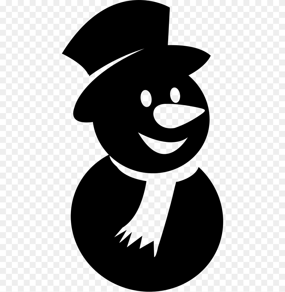 Happy Snowman Cartoon, Stencil, Nature, Outdoors, Snow Free Transparent Png