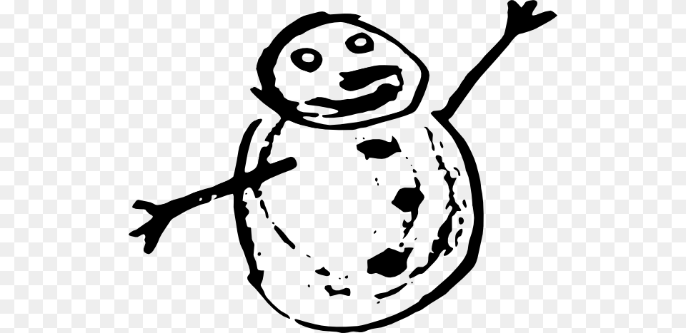 Happy Snowman Doodle Clip Art, Outdoors, Baby, Person, Nature Free Png Download