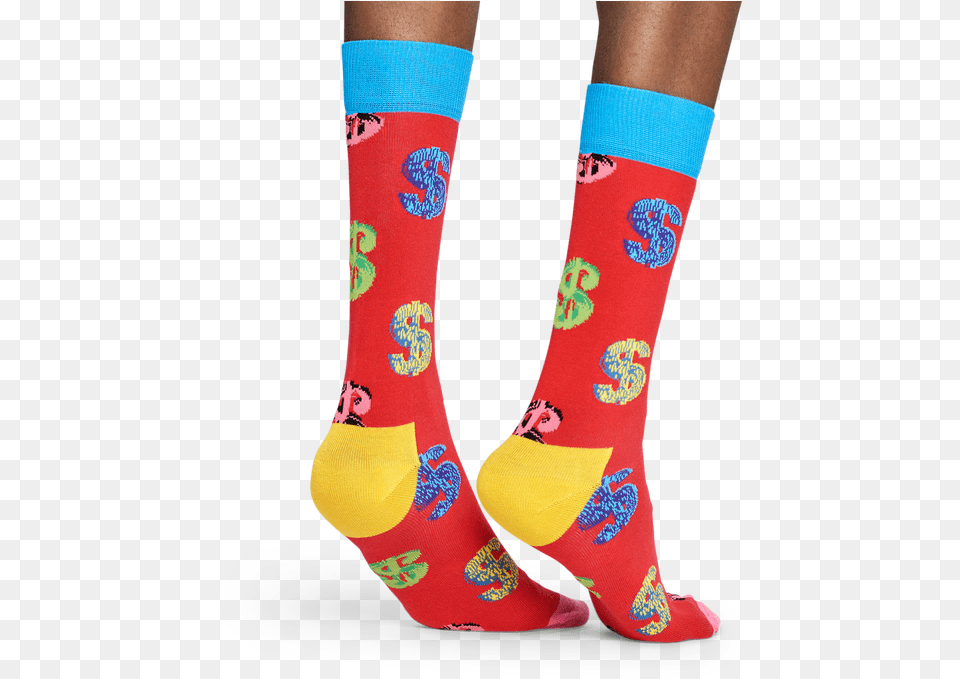 Happy Socks Andy Warhol Dollar Sock Happy Socks Andy Warhol, Clothing, Hosiery Free Png