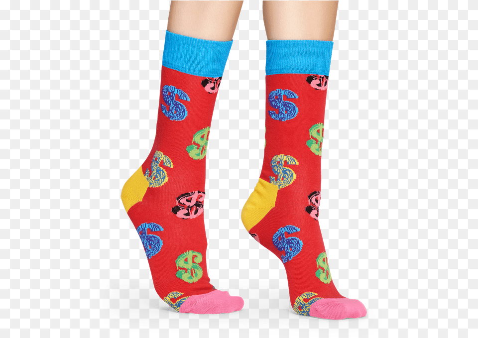 Happy Socks Andy Warhol Dollar Sock Sock, Clothing, Hosiery Free Png Download