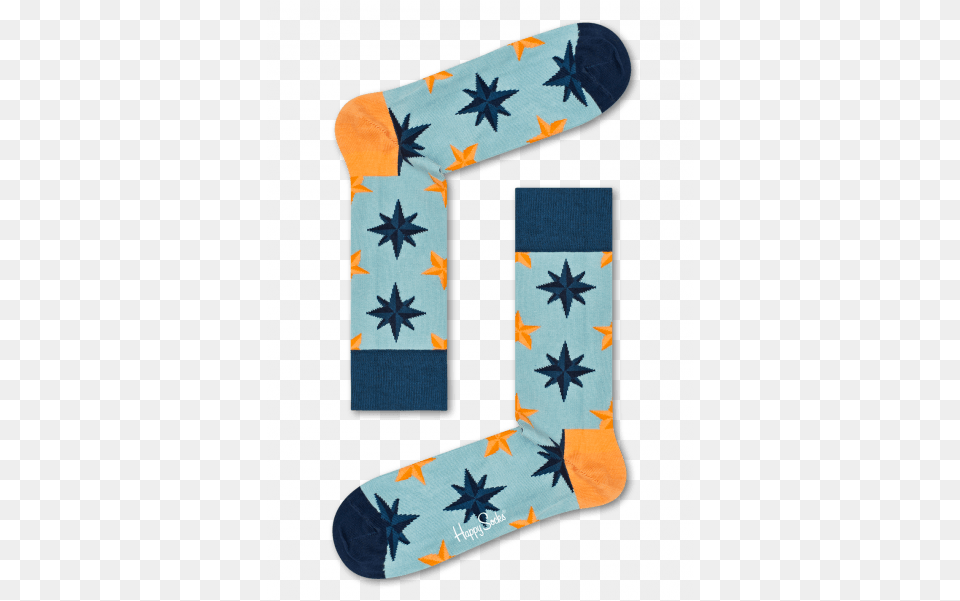 Happy Socks Nautical Star Sock Sock, Home Decor, Clothing, Hosiery Png Image