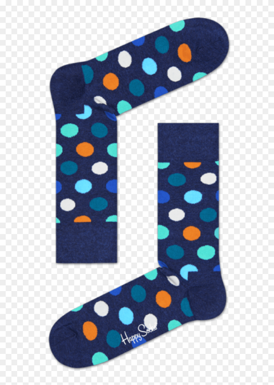 Happy Socks Polka Dot Pattern In Blue, Home Decor, Clothing, Hosiery, Sock Png Image