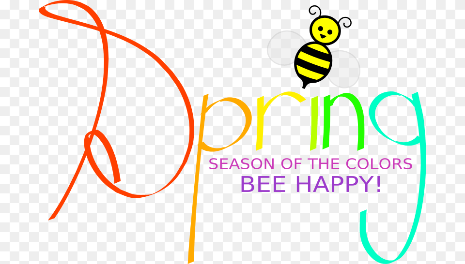 Happy Spring Clip Art, Text Png