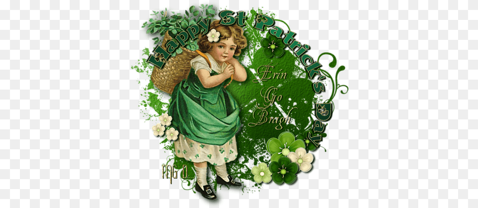 Happy St Pat39s Vintage St Patrick39s Day, Green, Child, Person, Female Free Png Download