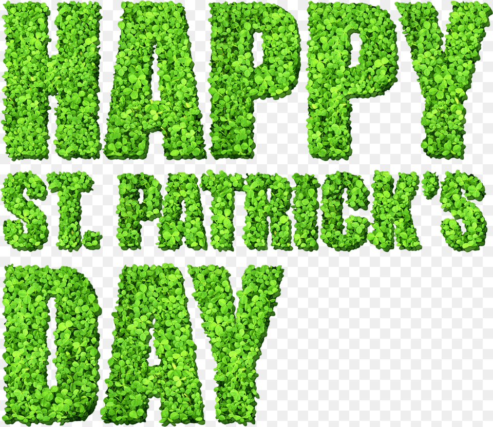 Happy St Patrick39s Day Grass Sign Saint Patrick Day, Vegetation, Plant, Moss, Green Png Image