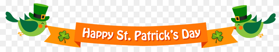 Happy St Patricks Day 2 Birds, Green Free Png