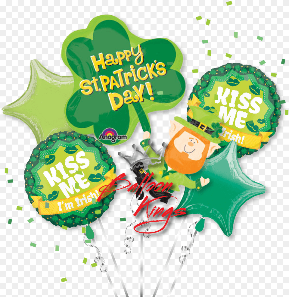 Happy St Patricks Day Bouquet Happy St Patrick39s Day Leprechaun Amp Shamrock, Green, Advertisement, Graphics, Art Free Png Download