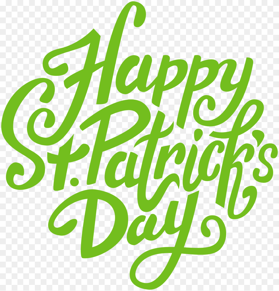 Happy St Patricks Day Clip Art, Green, Leaf, Plant, Logo Free Transparent Png