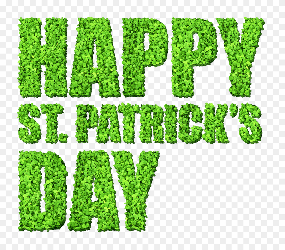 Happy St Patricks Day Grass Sign, Plant, Vegetation, Green, Moss Png Image