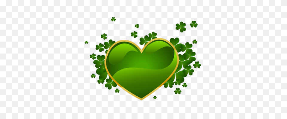 Happy St Patricks Day Green Heart Free Transparent Png