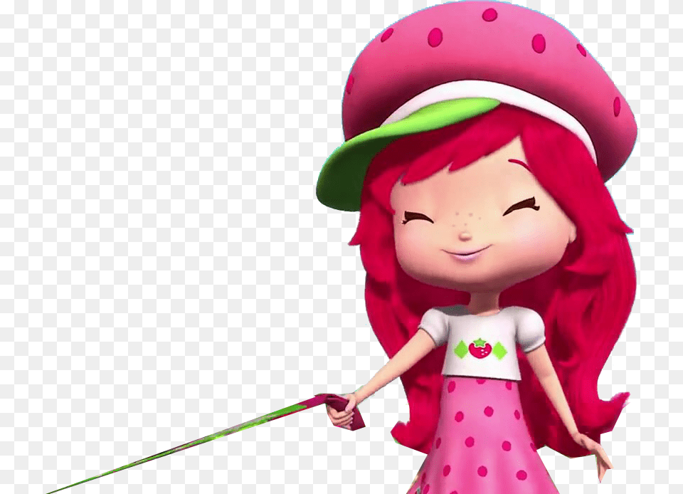Happy Strawberry Shortcake Render, Doll, Toy, Face, Head Png Image